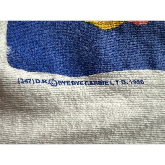 Vintage 90s Bye-Bye Cayman Islands neon graphic white tshirt single stitch XL - Picture 4 of 12